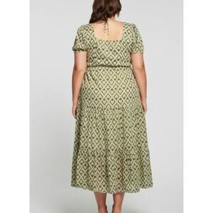 Estelle Olive Heart Maxi Dress - Size 22 - NEW